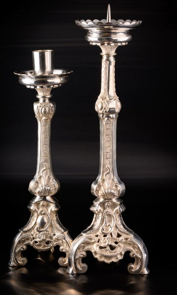 Candelabro plateado