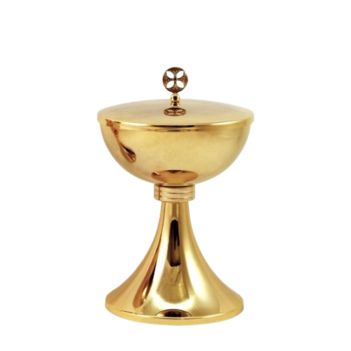 Cáliz y Copón Dorado con nudo sencillo