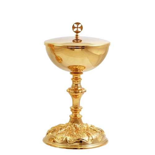 Cáliz y Copón de oro estilo barroco