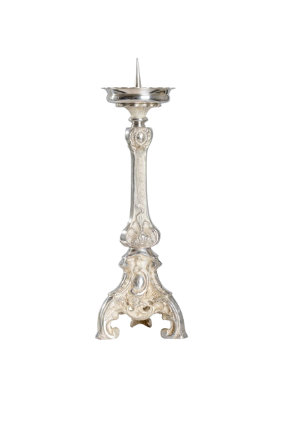 Candelabro plateado