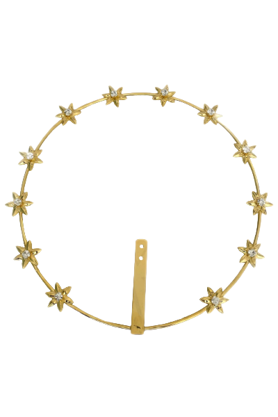 Aureola con piedras y estrellas 23 cm