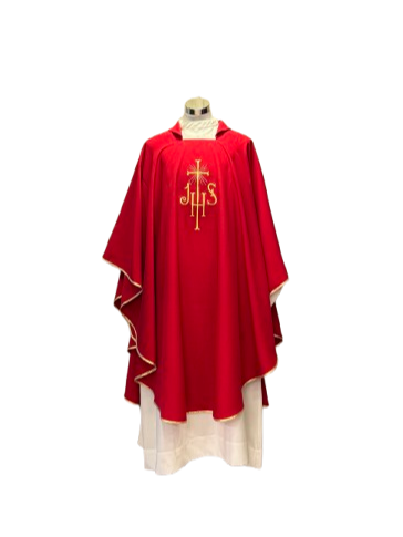 Casulla de poliéster con bordado
