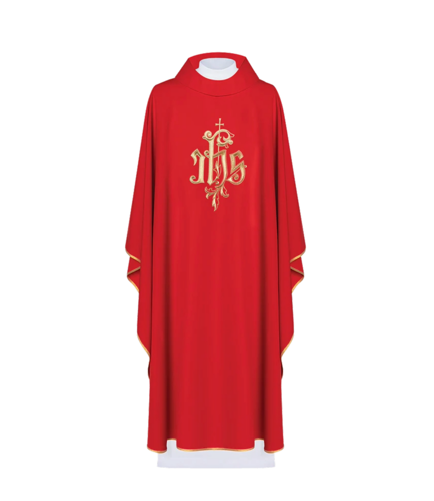 Casulla Poliéster bordado IHS dorado