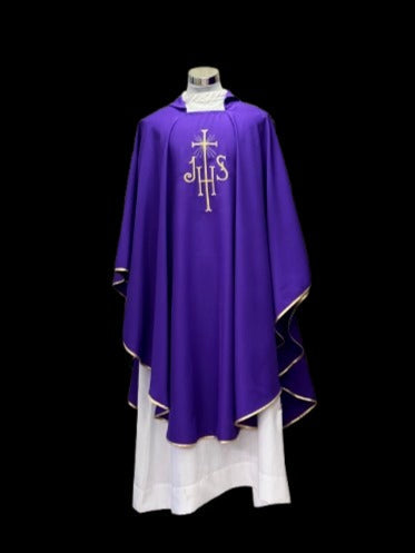 Casulla de poliéster con bordado