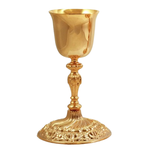 Cáliz y Copón con base estilo barroco