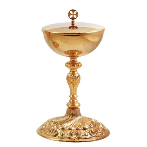 Cáliz y Copón con base estilo barroco