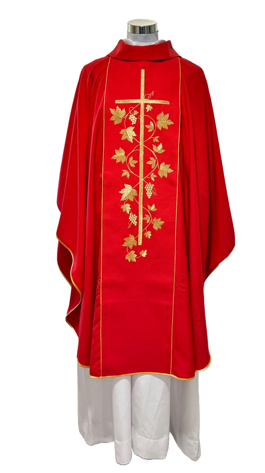 Casulla Poliéster con Galón bordado espigas