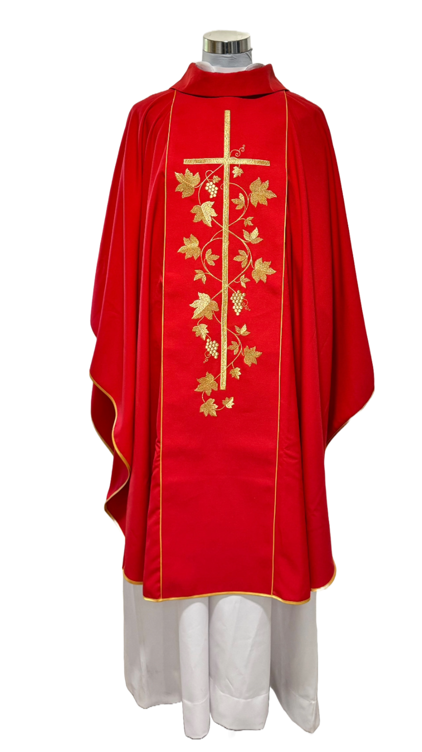 Casulla Poliéster con Galón bordado espigas