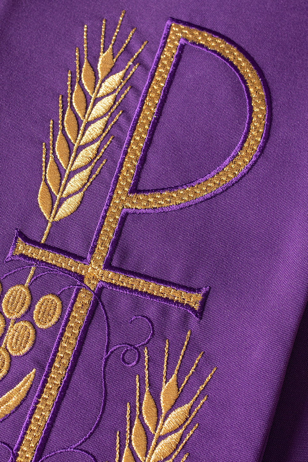 Estola sacerdotal bordada cruz con uvas